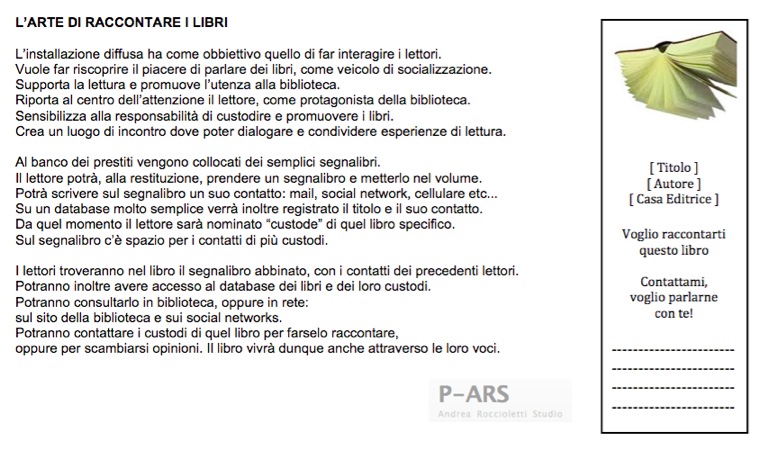 arte raccontare libri