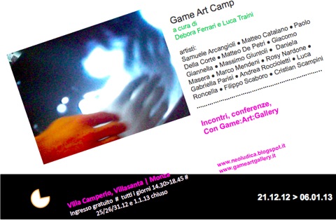 invito Villasanta Game Art Camp retro